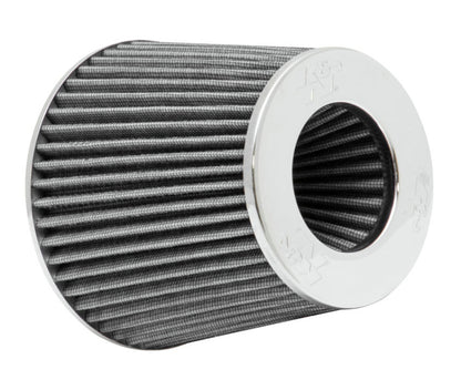 K&N Universal Filter Chrome Round Tapered White - 4in Flange ID x 1.125in Flange Length x 5.5in H RG-1001WT