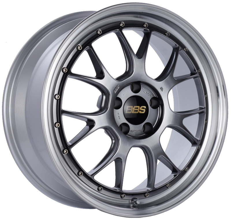 BBS LM-R 19x8.5 5x112 ET38 Diamond Black Center Diamond Cut Lip Wheel -82mm PFS/Clip Required LM322DBPK