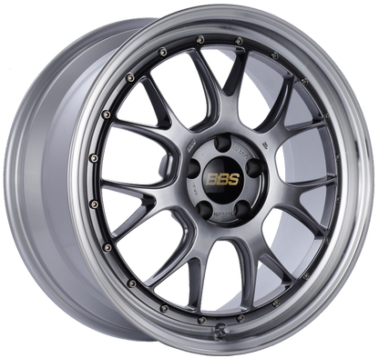 BBS LM-R 19x8.5 5x112 ET38 Diamond Black Center Diamond Cut Lip Wheel -82mm PFS/Clip Required LM322DBPK