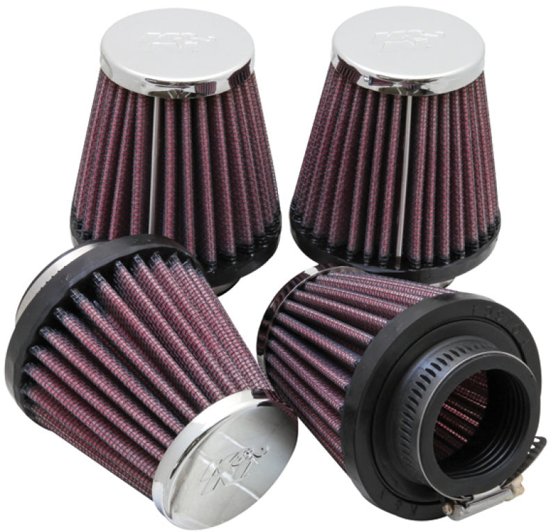 K&N Universal Oval Chrome Filter 1 9/16 in. Flange 3 in. Base 2 inch Top 3 in. Height (4 Per Box) RC-2314