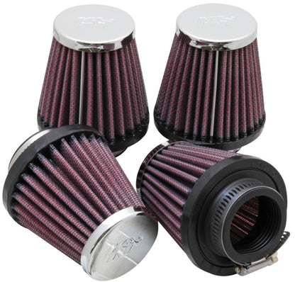 K&N Universal Oval Chrome Filter 1 9/16 in. Flange 3 in. Base 2 inch Top 3 in. Height (4 Per Box) RC-2314