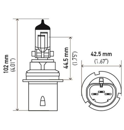 Hella Bulb 9004/Hb1 12V 65/45W P29T Longlife 9004LL