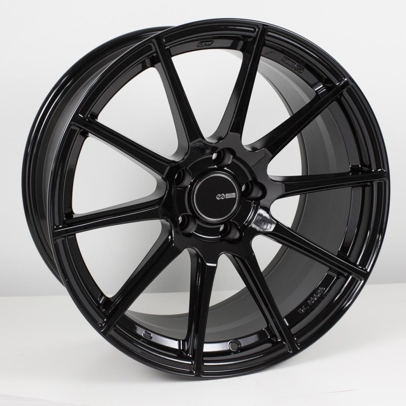 Enkei TS10 18x10.5 5x114.3 25mm Offset 72.6mm Bore Black Wheel 499-8105-6525BK