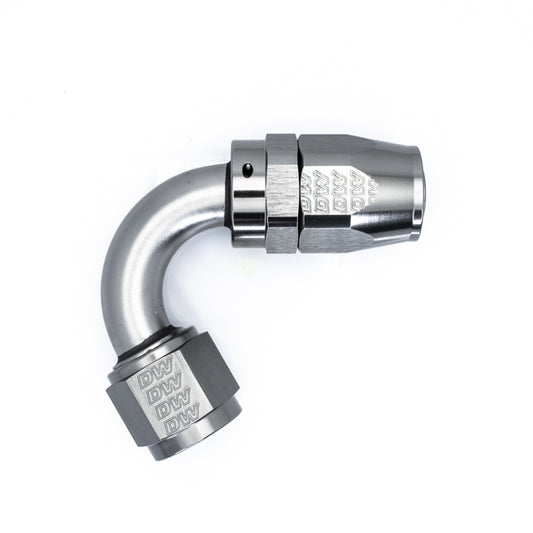 DeatschWerks 10AN Female Swivel 120-Degree Hose End CPE - Anodized Titanium 6-02-0826