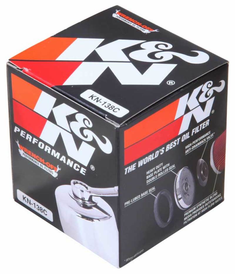 K&N Suzuki / Arctic Cat / Cagiva / Kawasaki / Kymco / Aprilia 2.813in OD x 3.221in H Oil Filter KN-138C