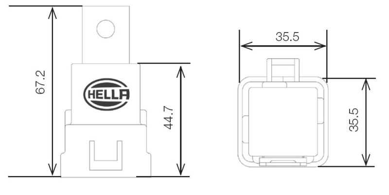 Hella Mini ISO Relay 12V SPDT w/ Mounting Bracket (Minimum Order Qty 150) 007794307