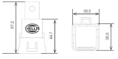 Hella Mini ISO Relay 12V SPDT w/ Mounting Bracket (Minimum Order Qty 150) 007794307