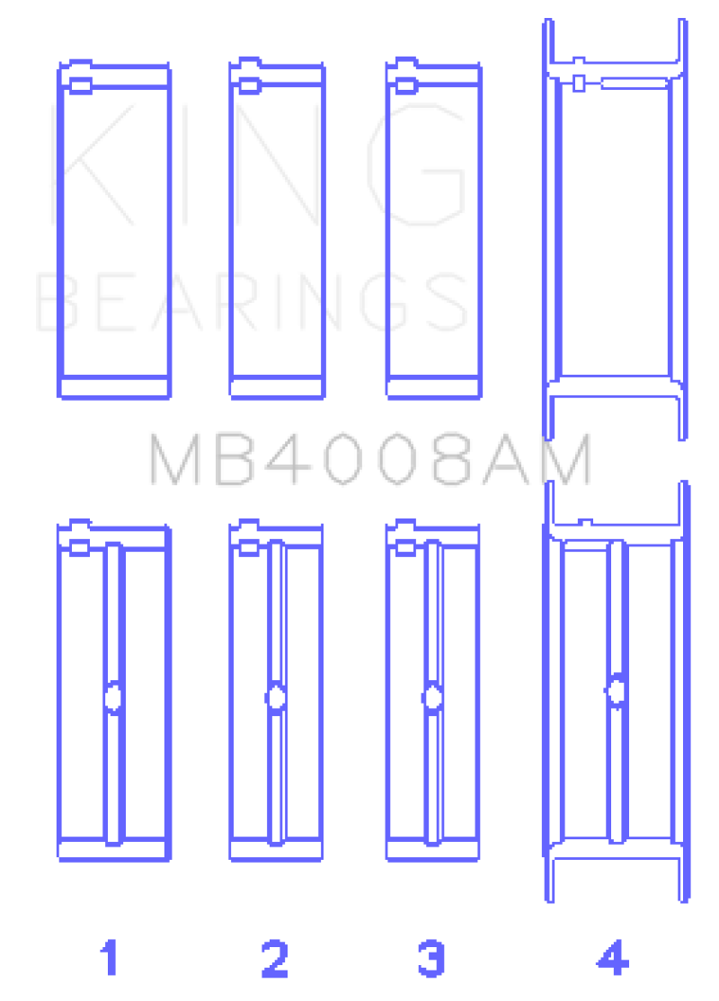 King AM-Series Main Bearings MB4008AM