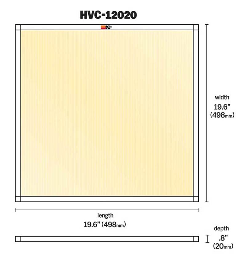 K&N HVAC Filter - 20 x 20 x 1 HVC-12020
