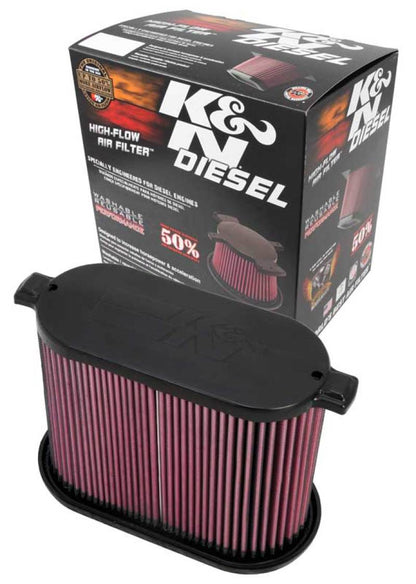 K&N 08-10 Ford F250 Super Duty 6.4L Drop In Air Filter E-0785
