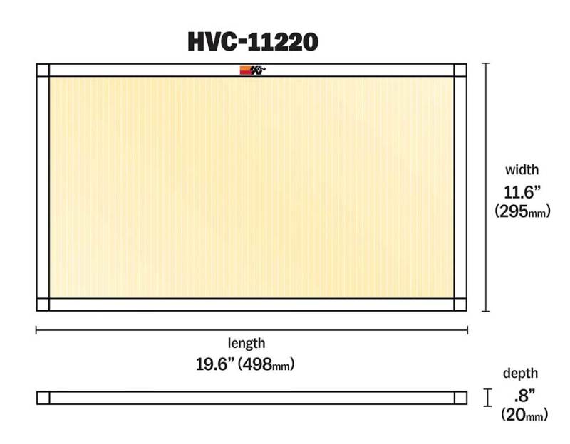 K&N HVAC Filter - 12 X 20 X 1 HVC-11220