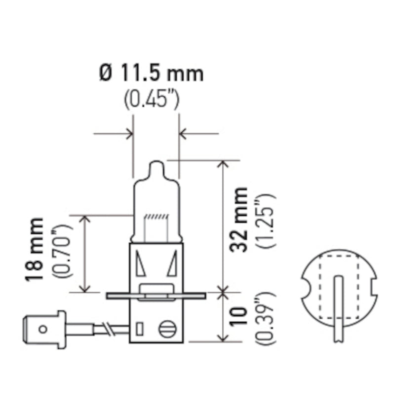 Hella Bulb H3 12V 55W Pk22S T325 Heavy Duty H3HD