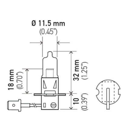 Hella Bulb H3 12V 55W Pk22S T325 Heavy Duty H3HD