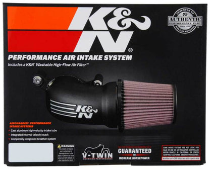K&N 17-18 Harley Davidson Touring Models Performance Air Intake System Silver 57-1139S