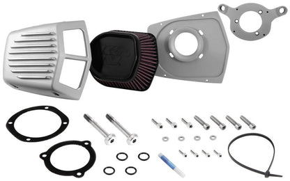 K&N Street Metal Intake System 08-16 Harley Davidson Shaker Silver H/D Touring Models RK-3951S