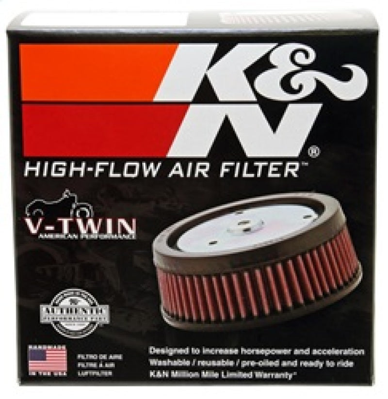 K&N 4in ID / 5.25in OD / 2in H Custom Assembly Filter designed to fit Harley-Davidson Motorcycles RK-320B