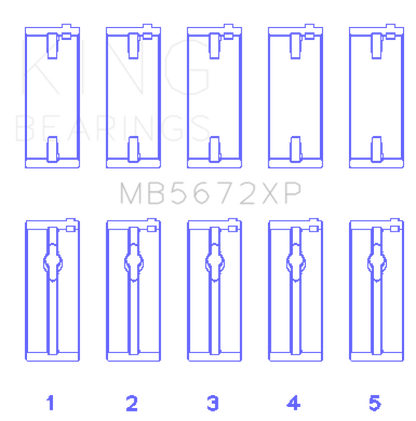 King XP-Series Main Bearings MB5672XP
