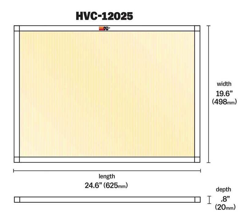 K&N HVAC Filter - 20 x 25 x 1 HVC-12025