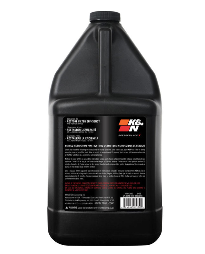 K&N 1 Gallon Air Filter Oil 99-0551