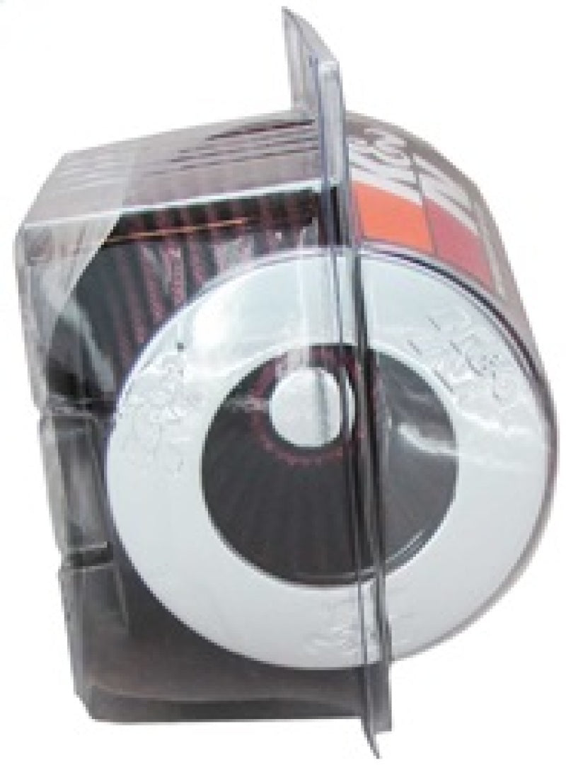 K&N Universal Air Filter Chrome Round Tapered Red - 4in Flange ID x 1.125in Flange Length x 5.5in H RG-1001RD