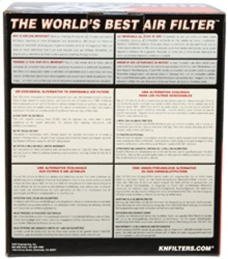 K&N Universal Clamp-On Air Filter 4in FLG / 6-1/2in B / 4-1/2in T / 6in H RU-5060