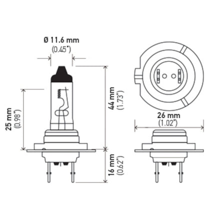 Hella Bulb H7 12V 55W Px26D T4625 +50 H7P50