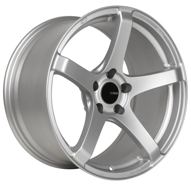 Enkei Kojin 18x8 42mm Offset 5x120 Bolt Pattern 72.6mm Bore Dia Silver Wheel 476-880-1242SP