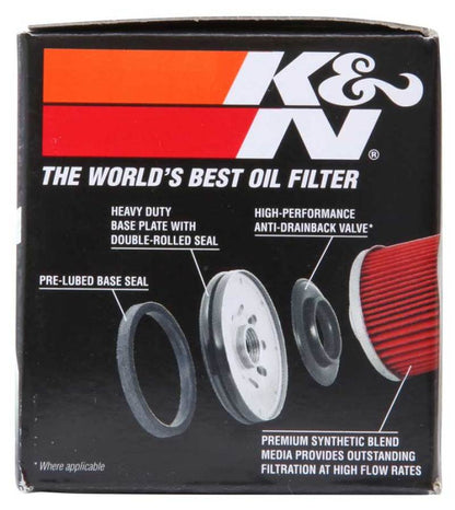 K&N Suzuki / Arctic Cat / Cagiva / Kawasaki / Kymco / Aprilia 2.813in OD x 3.031in H Oil Filter KN-138