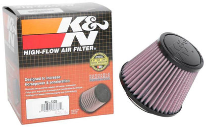 K&N Universal Tapered Filter 2.75in Flange ID x 5.0625in Base OD x 3.5in Top OD x 4in Height RU-5128