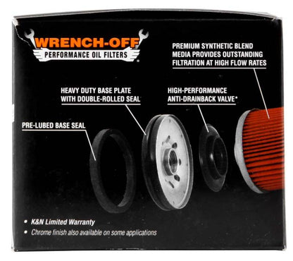 K&N Oil Filter for 2005-2014 BMW K1200 GT/R/RS/S/ K1300 GT/R/S/ R1200 GS/R/RT S1000RR KN-160