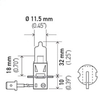 Hella Bulb H3 12V 55W Pk22S T325 Heavy Duty H3HD