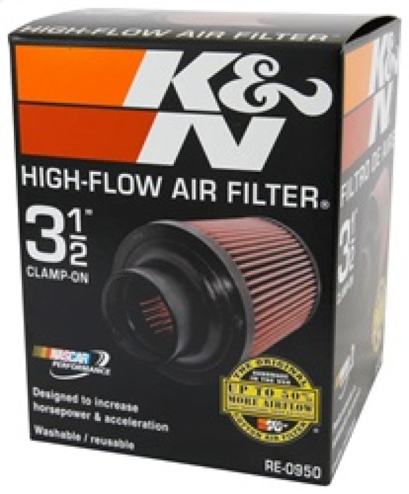K&N Universal Rubber Filter 3 1/2inch ID FLG / 6inch Base / 4-5/8inch Top / 6inch Height RE-0950