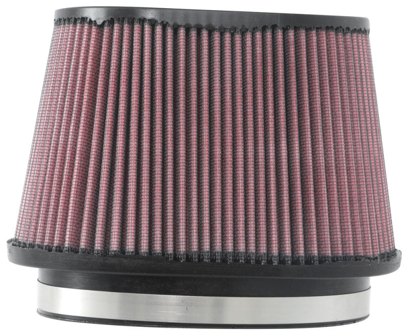 K&N Universal Rubber Filter 6.25in x 4in Oval FLG / 7.375in x 5.5in Base / 6.25in x 4in Top / 5in H RU-1001
