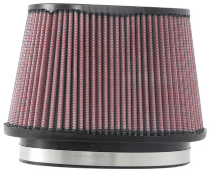 K&N Universal Rubber Filter 6.25in x 4in Oval FLG / 7.375in x 5.5in Base / 6.25in x 4in Top / 5in H RU-1001