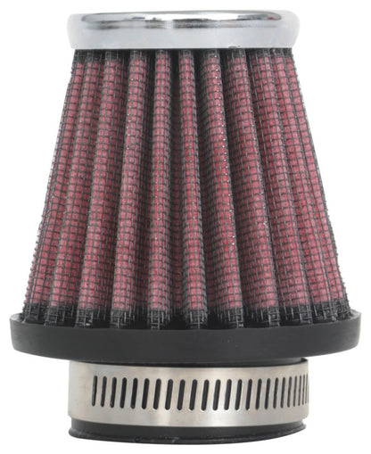 K&N Universal Round Tapered Chrome Filter 1.563in Flange ID x 3in Base OD x 2in Top OD x 3in H RC-2310