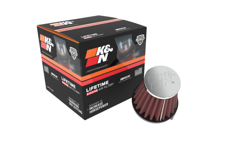 K&N Universal Chrome Filter 1 15/16 inch FLG / 3 inch Base / 2 inch Top / 3 inch Height RC-1060