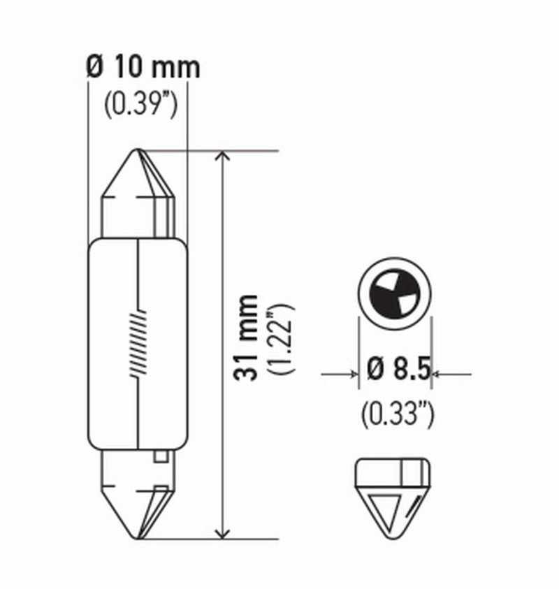 Hella Standard Series Light Bulbs DE3175SB