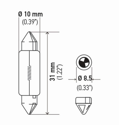 Hella Standard Series Light Bulbs DE3175SB