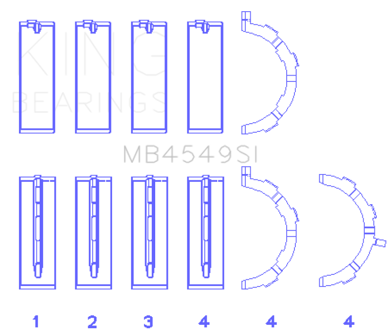 King SI-Series Main Bearings MB4549SI
