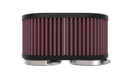 K&N 2-1/8in DUAL FLG 6-1/4 X 4inOD 3inH Universal Clamp-On Air Filter RU-3510