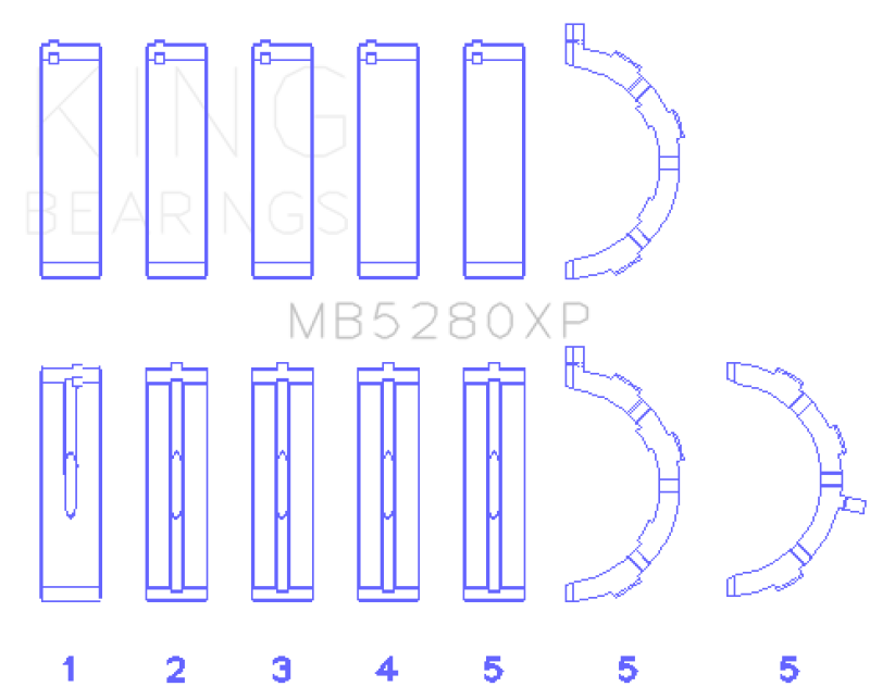 King XP-Series Main Bearings MB5280XP026