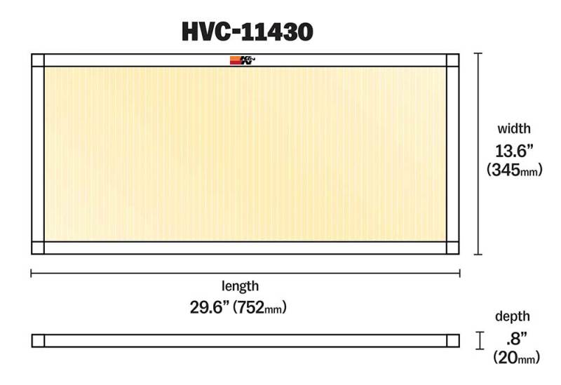 K&N HVAC Filter - 14 x 30 x 1 HVC-11430