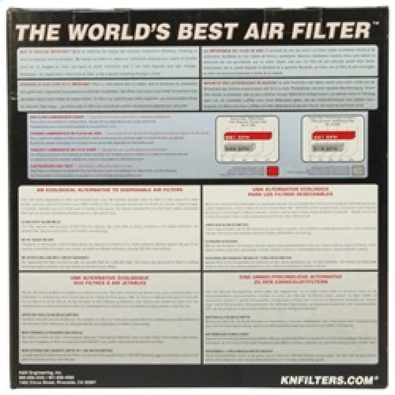 K&N Universal Clamp-On Air Filter 6in FLG / 7-1/2in B / 4-1/2in T / 5in H RU-5138