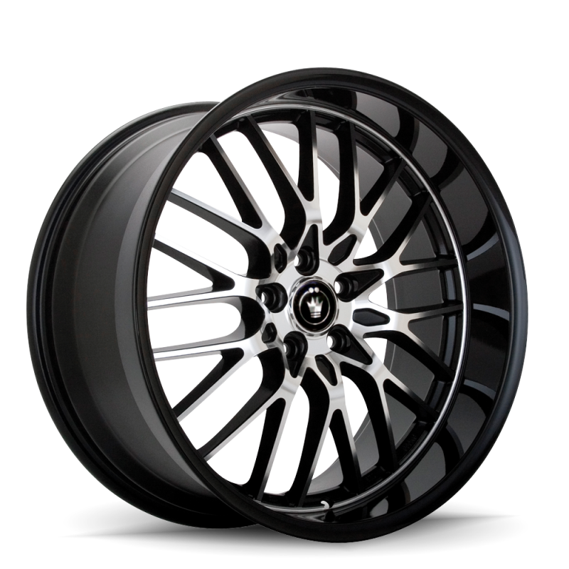 Konig Lace 17x7 10x110/115 ET40 Black/Machine Spoke LA77T15405