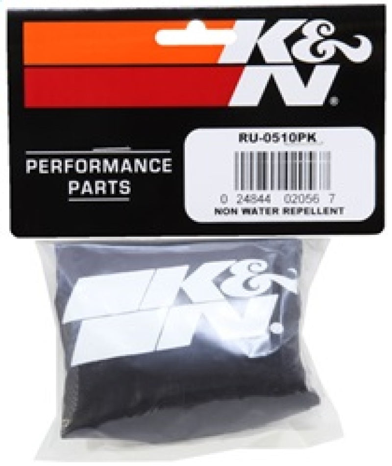 K&N Round Straight - Black - 3.5in ID x 5in H - Precharger Air Filter Wrap Blue RU-0510PK