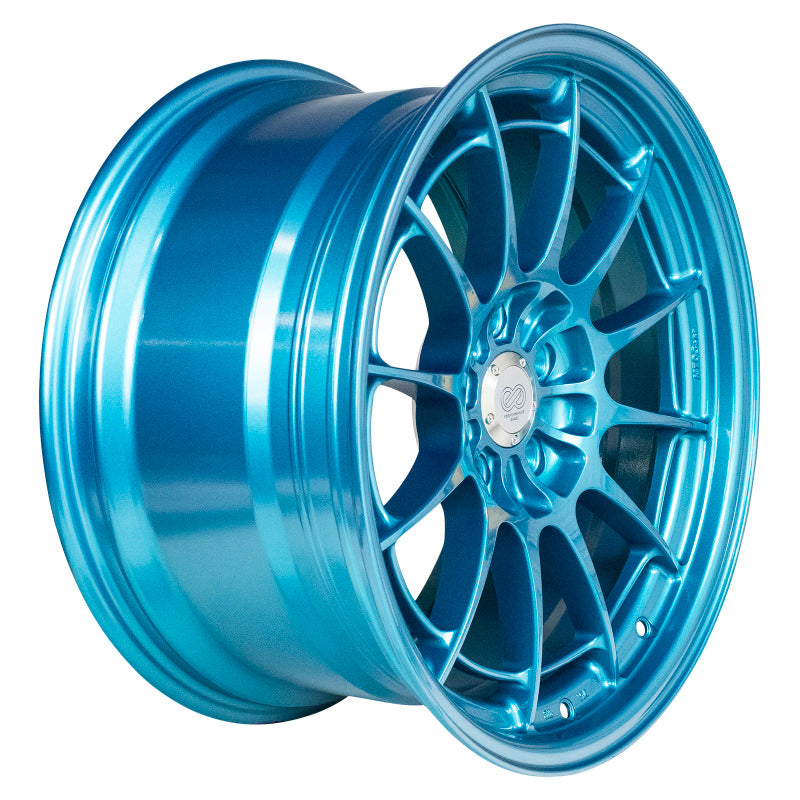 Enkei NT03+M 18x9.5 5x114.3 40mm Offset 72.6mm Bore Emerald Blue Wheel 3658956540EB