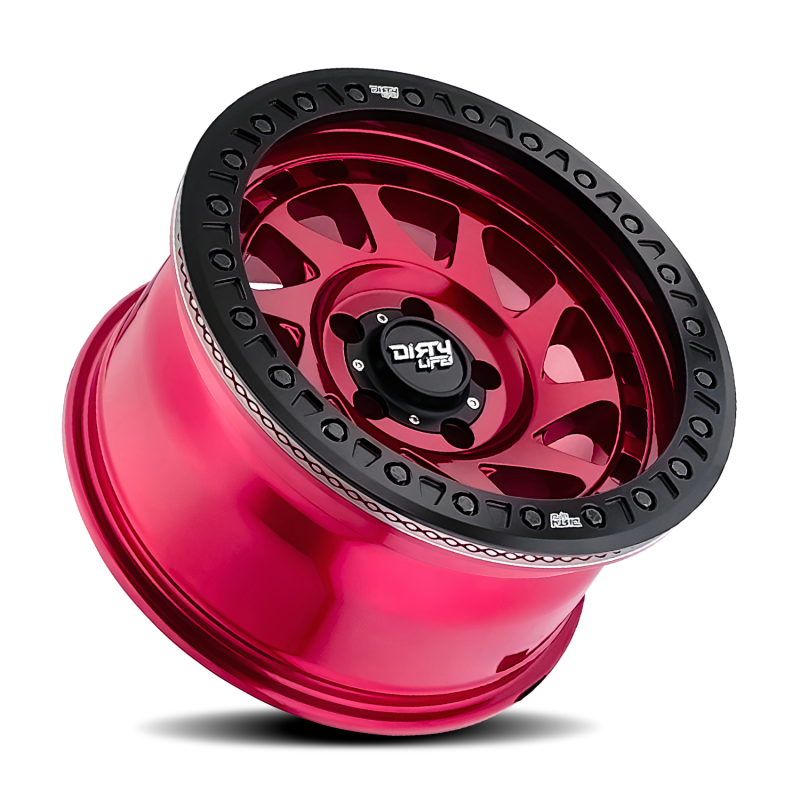 Dirty Life Wheels 9313 Enigma Race Series Crimson Candy Red Wheels 9313-7973R12