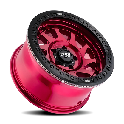 Dirty Life Wheels 9313 Enigma Race Series Crimson Candy Red Wheels 9313-7973R12