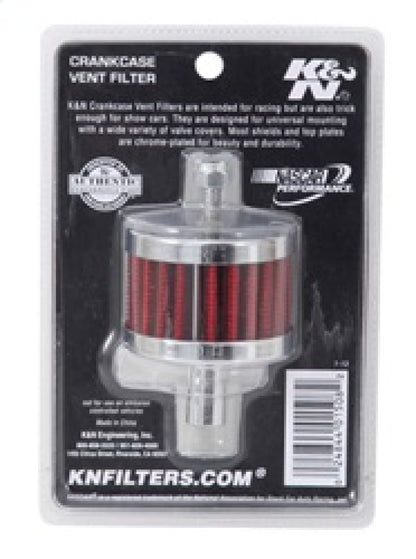 K&N Steel Base Crankcase Vent Filter 0.5in Vent OD x 2in OD x 1.5in Height 62-1100