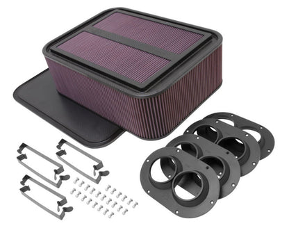 K&N Custom Racing Assembly Generation 2 Carbon Fiber Air Box - Large w/ 2.50in Air Horn 100-8558